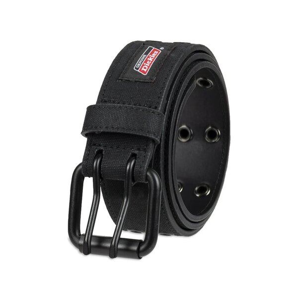 NWT DICKIES Genuine Mens Casual Black Grommet Fully Adjustable Belt Double Prong - Picture 2 of 5
